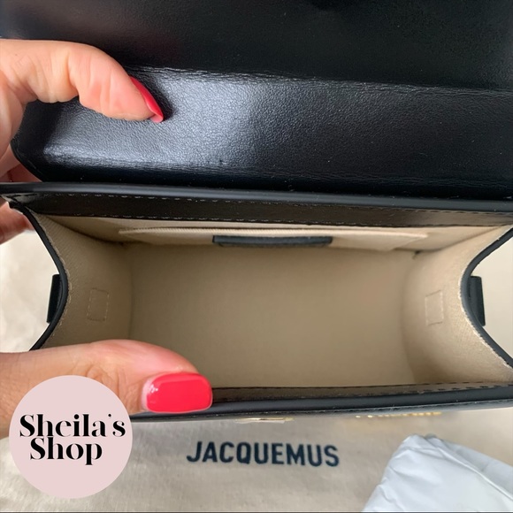 NWT Jacquemus Le Chiquito Moyen Medium Black Leather Top Handle Bag - Picture 5 of 9